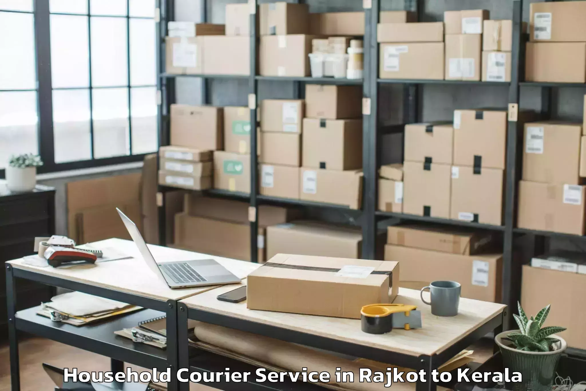 Professional Rajkot to Lulu Mall Thiruvananthapuram Household Courier